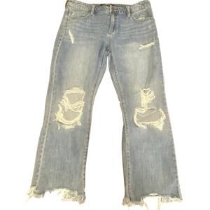 Liverpool Los Angeles Crop Straight Distressed Jeans Size 8/29